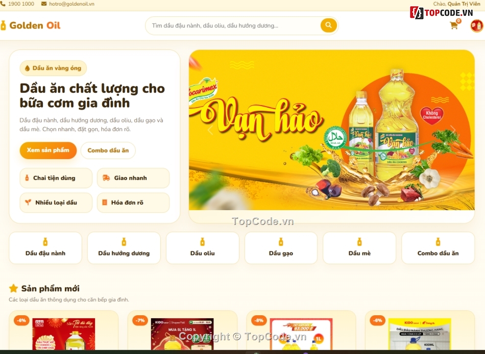 bán web,web bán dầu gội,web bán dầu ăn